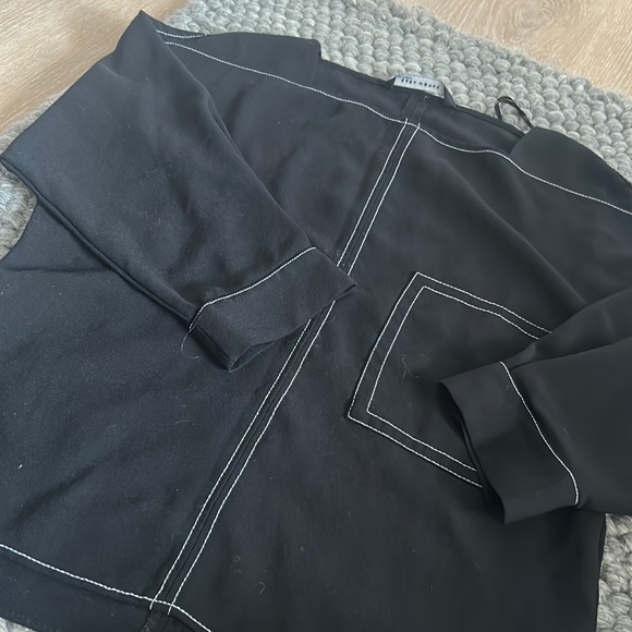 Zara Tops - Zara‎ Black W White Lining Blouse Size XS